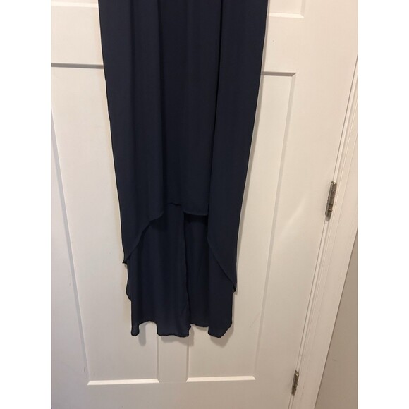 Fifth & Park Hi Low Navy Blue Dress Embroidered Size 4 Boho Y2K Modest  Tank - Picture 4 of 7